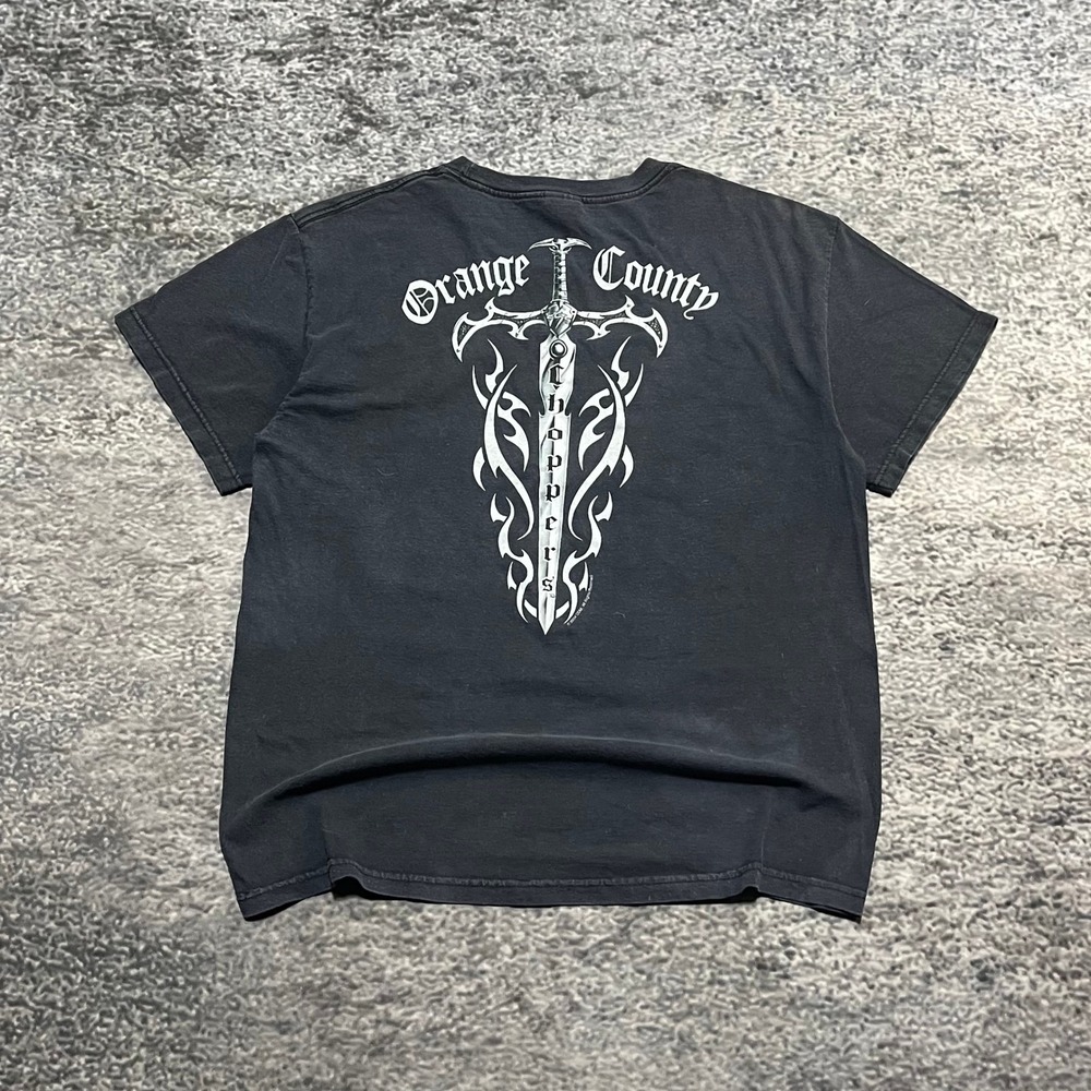 Vintage Y2K Orange County Choppers T Shirt Mens Medium Black Grunge Biker Skater